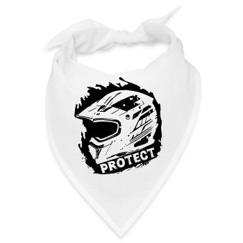 Protect - Schutzhelm [Schwarz] - Bandana - Weiß - Vorne