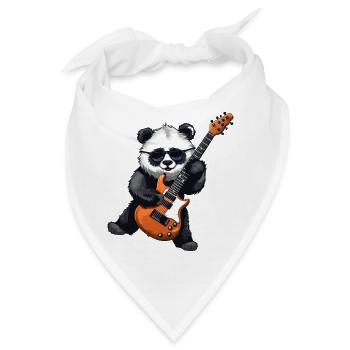 Gitarre, Gitarrist, Gitarre spielen - Bandana - Weiß - Vorne