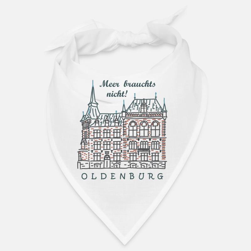 Oldenburg, Old Town, Germany Drawing Bandana