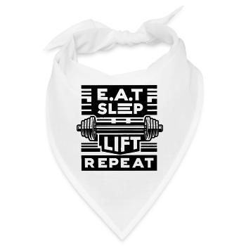 Gym Mantra Fett - Bandana - Weiß - Vorne