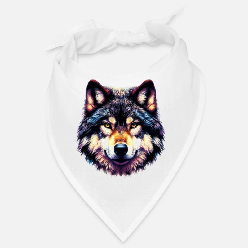 Wolf - Bandana - Weiß