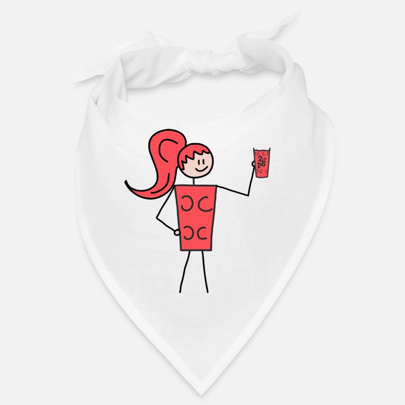 Rote Schobbtimistin - Bandana - Weiß
