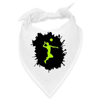 handball klecks - Bandana - Weiß - Vorne