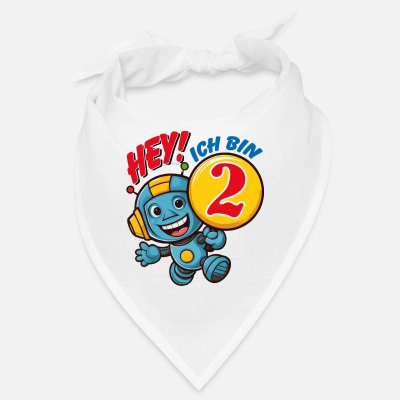 Zwei Jahre kleiner Roboter Kindergeburtstag Bandana