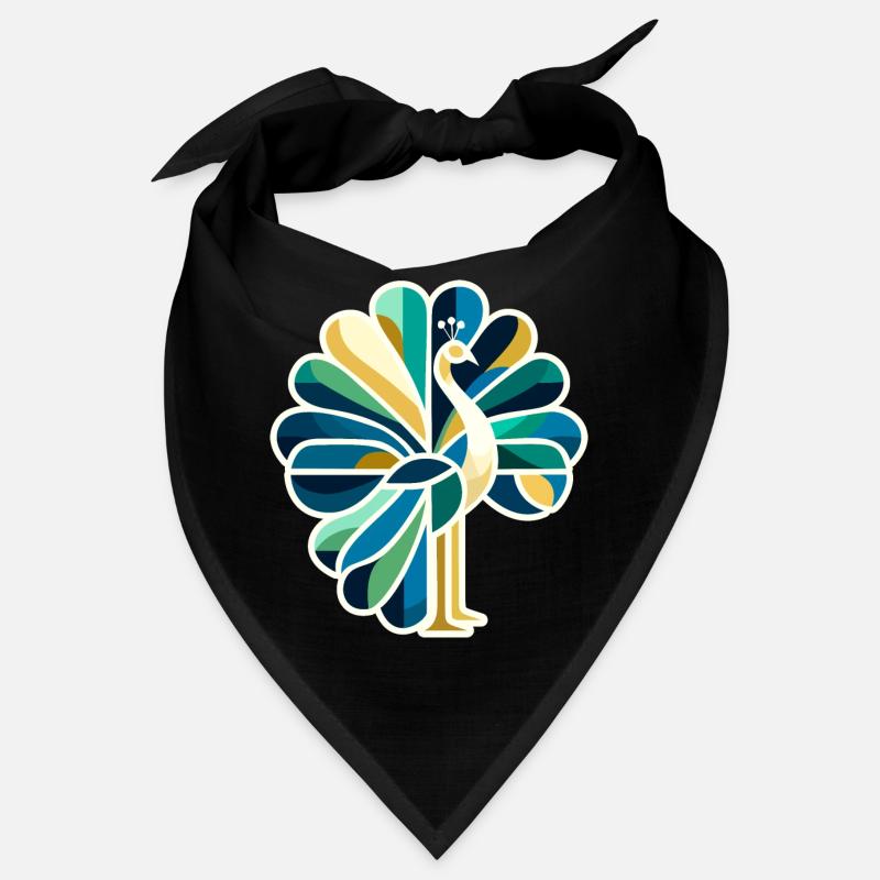 Paon abstrait aux couleurs vives Bandana