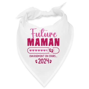 Werdende Mutter 2024 Fortlaufend Schwangere Mutter - Bandana - Weiß - Vorne