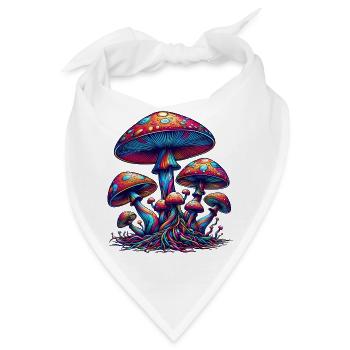 Polka Dot Mushroom Wonderland - Bandana - Weiß - Vorne