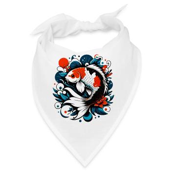 Koi-Karpfen - Bandana - Weiß - Vorne