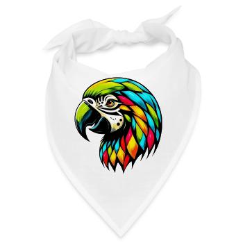 Harlekin-Papagei - Bandana - Weiß - Vorne