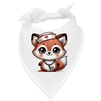 Bezaubernder Fuchs als Krankenschwester - Bandana - Weiß - Vorne