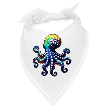 Krake - Bandana - Weiß - Vorne