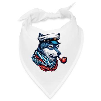 Seewolf Wolf Wölfe - Bandana - Weiß - Vorne
