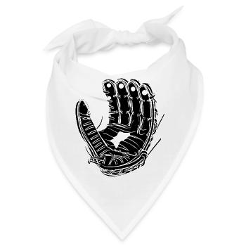 Baseball Handschuh Skizze - Bandana - Weiß - Vorne