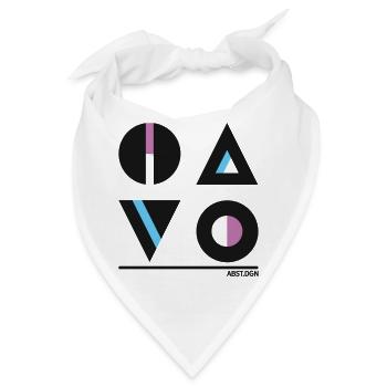Abstrakte Geometrie Design - Stylische Mode - Bandana - Weiß - Vorne