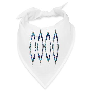 Buntes Design - Bandana - Weiß - Vorne