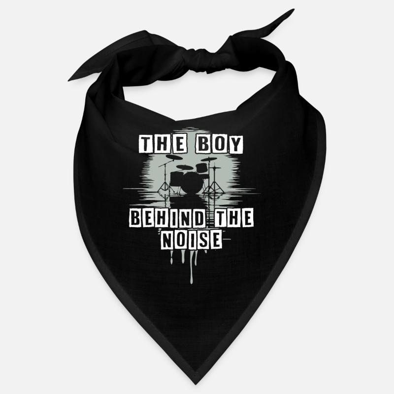 Drummer Boy Schlagzeuger Drumset Silhouette Bandana