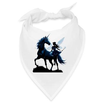 Die Fee und das Einhorn: Ein nächtliches Abenteuer. - Bandana - Weiß - Vorne