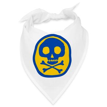 Schädel und Knochen - Bandana - Weiß - Vorne