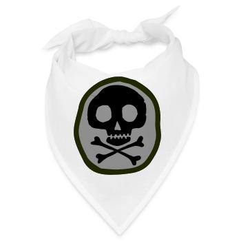 Schädel und Knochen - Bandana - Weiß - Vorne
