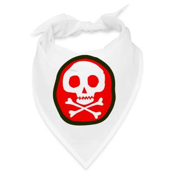 Schädel und Knochen - Bandana - Weiß - Vorne