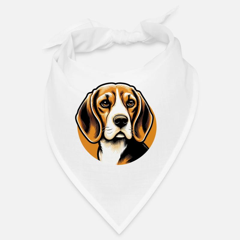 Beagle Hundekopf Bandana