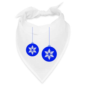 Weihnachtskugeln Stern - Bandana - Weiß - Vorne