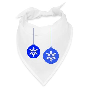 Weihnachtskugeln Stern frost - Bandana - Weiß - Vorne