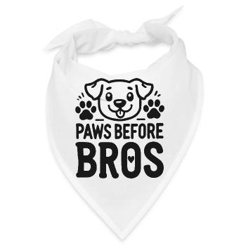 Pfoten vor Bros - Bandana - Weiß - Vorne