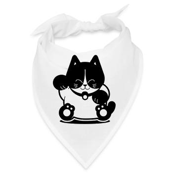 Tuxedo Cat - Bandana - Weiß - Vorne