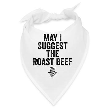 Darf ich das Roastbeef empfehlen - Bandana - Weiß - Vorne