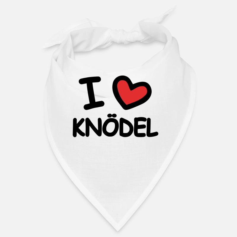 I Love Knödel - Bandana - Weiß