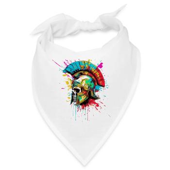 Spartaner Totenkopf Gladiator - Bandana - Weiß - Vorne