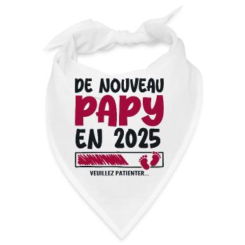 2025 wieder Opa - Bandana - Weiß - Vorne
