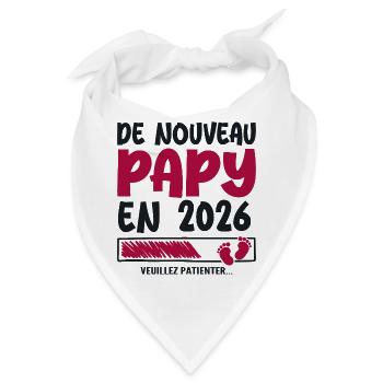 2026 wieder Opa - Bandana - Weiß - Vorne