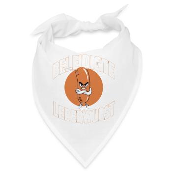 Lustige Beleidigte Leberwurst Grafik - Bandana - Weiß - Vorne