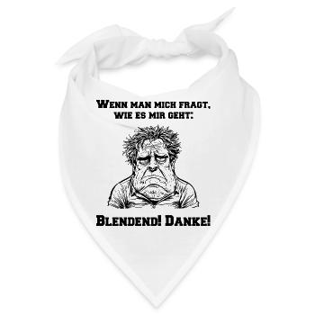 Erschöpfter Mann - Bandana - Weiß - Vorne