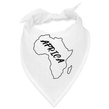 africa umriss - Bandana - Weiß - Vorne