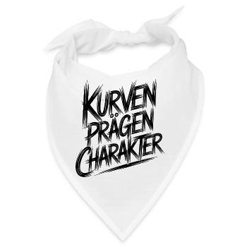 Kurven praegen Charakter - Bandana - Weiß - Vorne