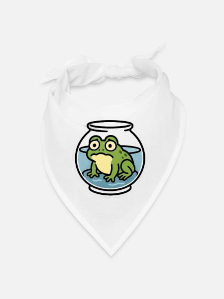 Grenouille dans un bol - Bandana - blanc