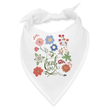 Thank You Sommerblumen - Bandana - Weiß - Vorne