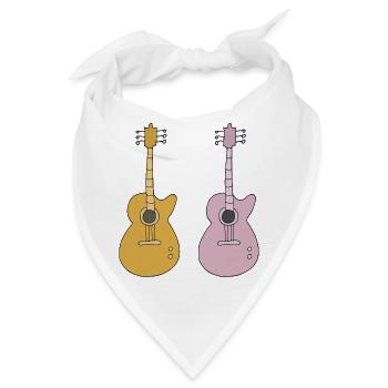 zwei gitarren - Bandana - Weiß - Vorne