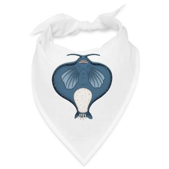 Majestätischer Mantarochen: Anmut unter Wasser - Bandana - Weiß - Vorne