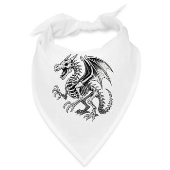 Himmlischer Drache Skelett Illustration - Bandana - Weiß - Vorne
