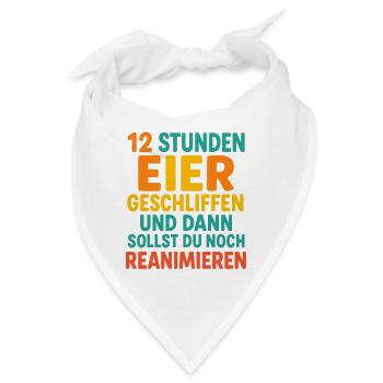 12 Stunden dienst - Bandana - Weiß - Vorne