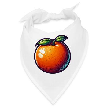Illustration von Orange Vivid Lucide - Bandana - Weiß - Vorne