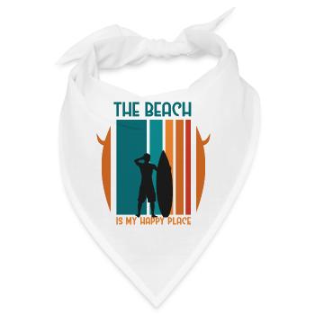 Strandtagabenteuer mit Surfer Silhouette - Bandana - Weiß - Vorne