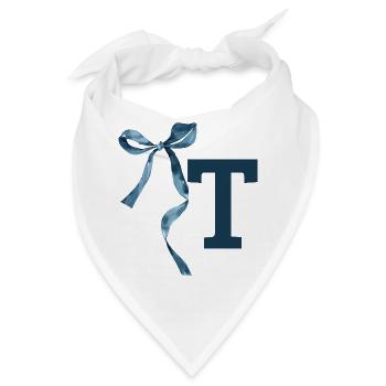 Monogramm t Geschenkidee - Bandana - Weiß - Vorne
