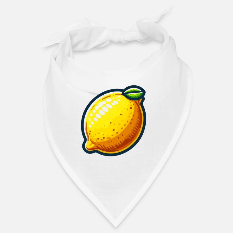 Lemon Joyful Cartoon Yellow Bandana