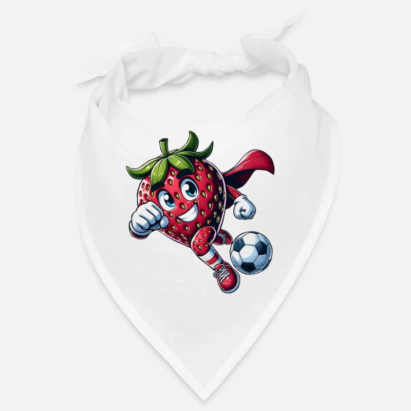 Fußball Erdbeere Superheld Kicker Comic Bandana