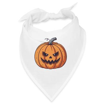 Kürbis Dämon Halloween Karikatur - Bandana - Weiß - Vorne